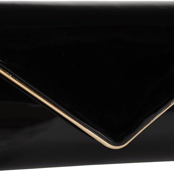 Patent Leather Envelope Clutch Purse Shiny Candy Foldover Clutch Evening Bag for - Picture 2 of 7